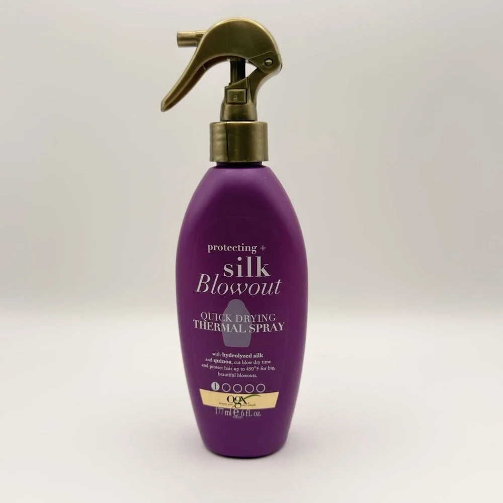 OGX Protecting + Silk Blowout Quick Drying Thermal Spray 6 fl oz Pack of 1 new